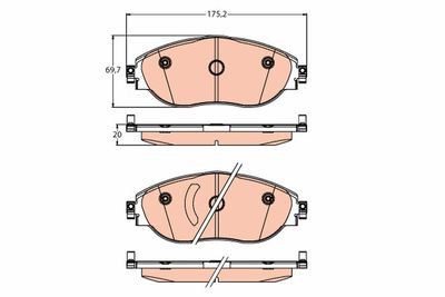 Brake Pad Set, disc brake TRW GDB2219