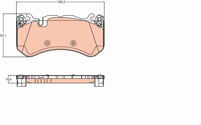 TRW GDB2220 Brake Pad Set, disc brake