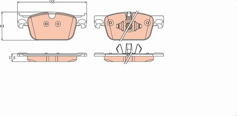 TRW GDB2221 Brake Pad Set, disc brake