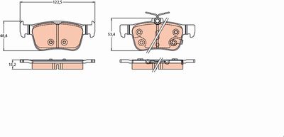 Brake Pad Set, disc brake TRW GDB2223