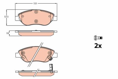 Brake Pad Set, disc brake TRW GDB2228