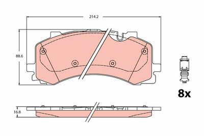 Brake Pad Set, disc brake TRW GDB2235