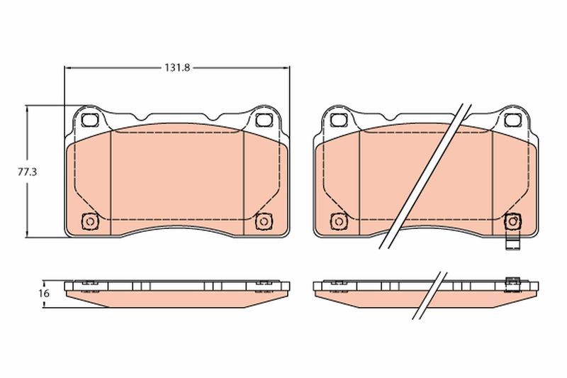 TRW GDB2237 Brake Pad Set, disc brake