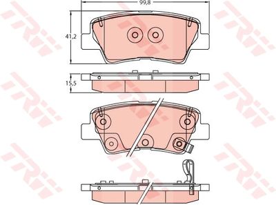 Brake Pad Set, disc brake TRW GDB2242