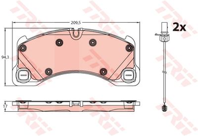 Brake Pad Set, disc brake TRW GDB2243
