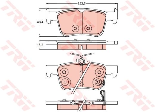 TRW GDB2252 Brake Pad Set, disc brake