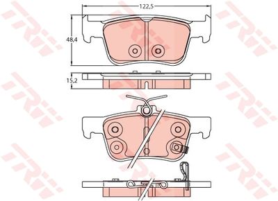 Brake Pad Set, disc brake TRW GDB2252