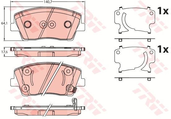 TRW GDB2253 Brake Pad Set, disc brake