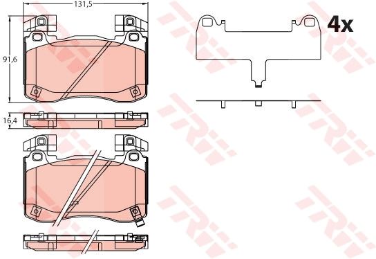 TRW GDB2254 Brake Pad Set, disc brake