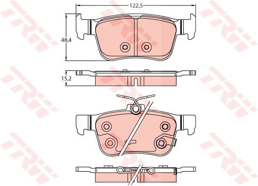 TRW GDB2256 Brake Pad Set, disc brake