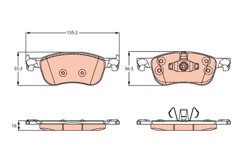 TRW GDB2261 Brake Pad Set, disc brake