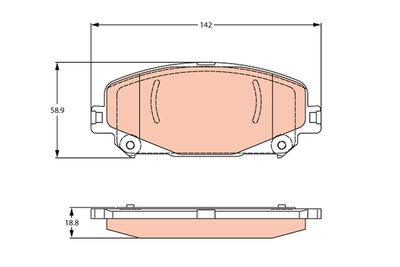 Brake Pad Set, disc brake TRW GDB2268