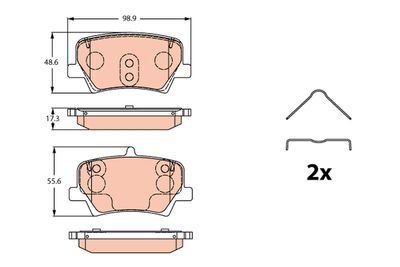 Brake Pad Set, disc brake TRW GDB2277