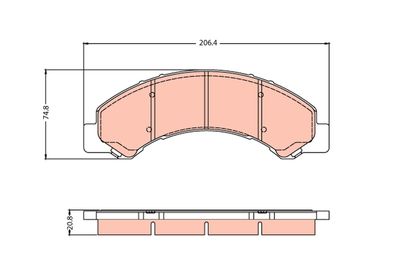 Brake Pad Set, disc brake TRW GDB2287