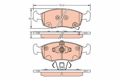 Brake Pad Set, disc brake TRW GDB2301