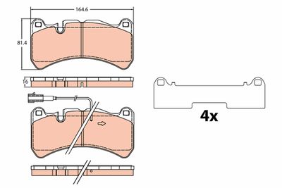 Brake Pad Set, disc brake TRW GDB2306