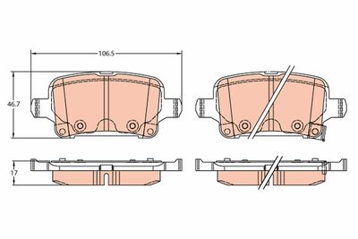 Brake Pad Set, disc brake TRW GDB2317
