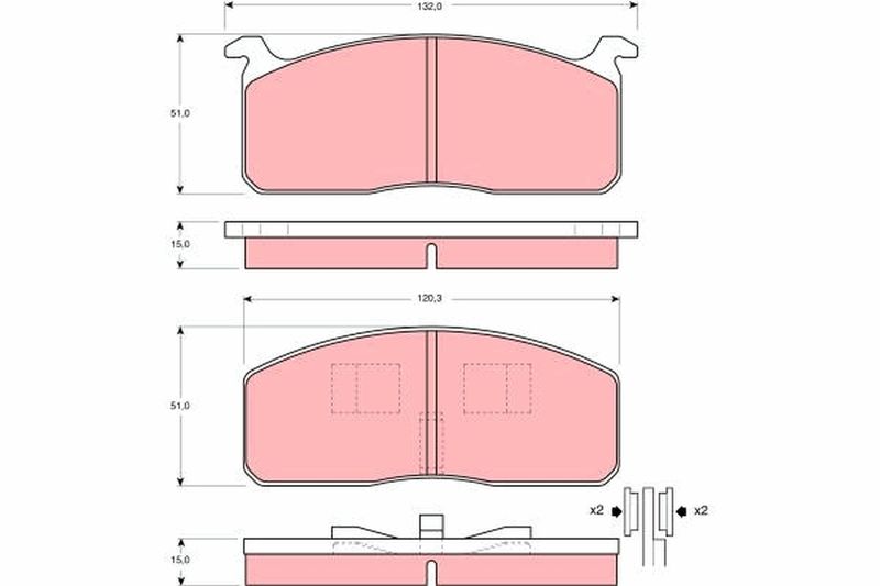 TRW GDB233 Brake Pad Set, disc brake