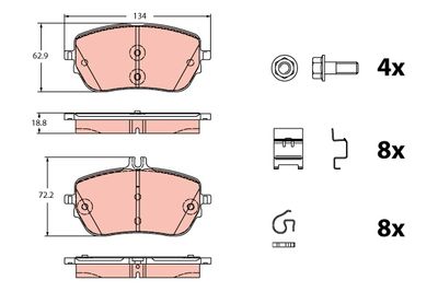 Brake Pad Set, disc brake TRW GDB2330