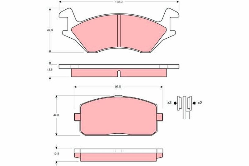 TRW GDB234 Brake Pad Set, disc brake