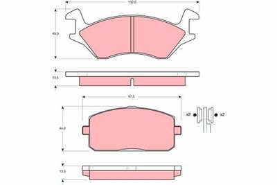 Brake Pad Set, disc brake TRW GDB234