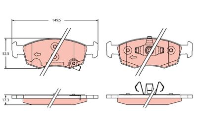 Brake Pad Set, disc brake TRW GDB2350
