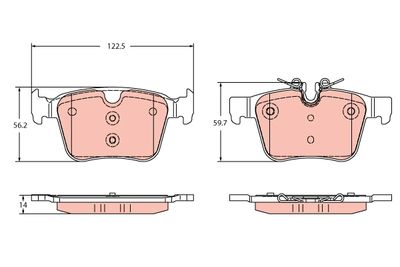 Brake Pad Set, disc brake TRW GDB2351