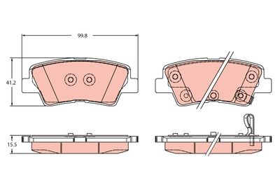 Brake Pad Set, disc brake TRW GDB2353
