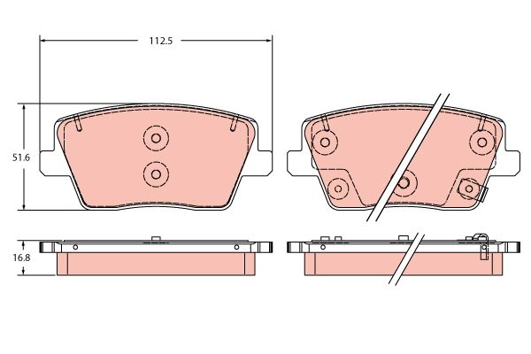 TRW GDB2355 Brake Pad Set, disc brake
