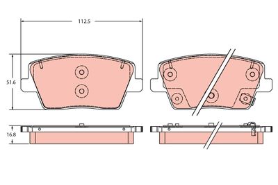 Brake Pad Set, disc brake TRW GDB2355