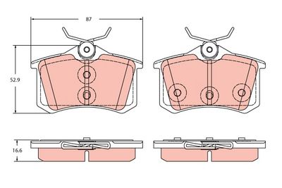 Brake Pad Set, disc brake TRW GDB2357