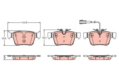 Brake Pad Set, disc brake TRW GDB2364