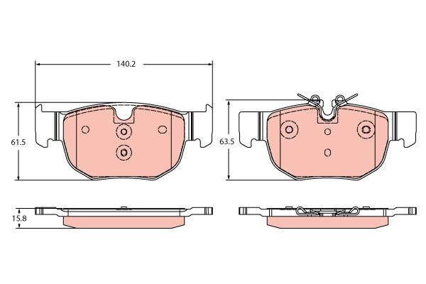 TRW GDB2374 Brake Pad Set, disc brake