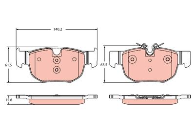 Brake Pad Set, disc brake TRW GDB2374