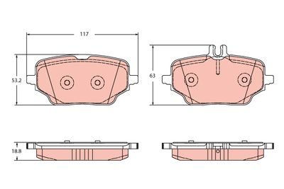 Brake Pad Set, disc brake TRW GDB2381