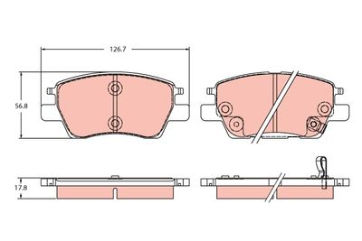 Brake Pad Set, disc brake TRW GDB2387