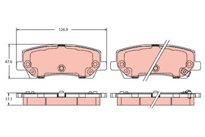 Brake Pad Set, disc brake TRW GDB2388