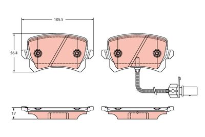Brake Pad Set, disc brake TRW GDB2389