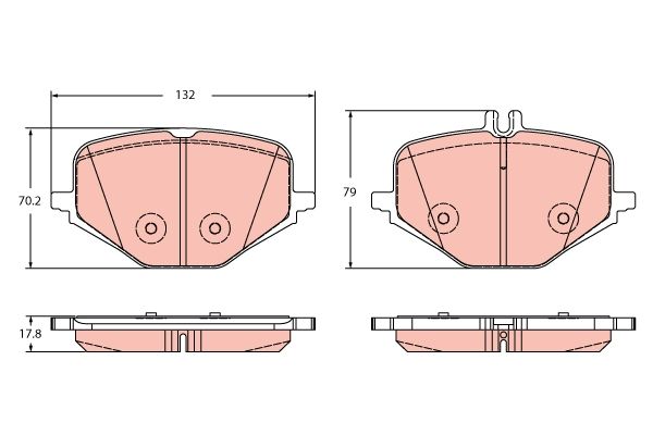 TRW GDB2395 Brake Pad Set, disc brake