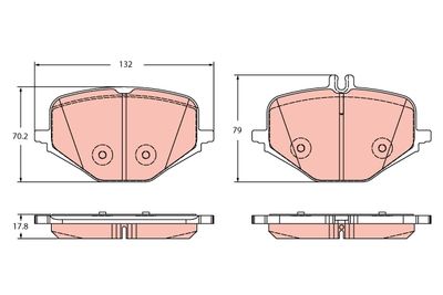 Brake Pad Set, disc brake TRW GDB2395