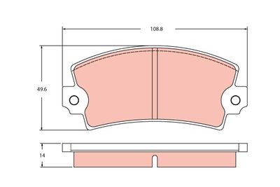 Brake Pad Set, disc brake TRW GDB2398