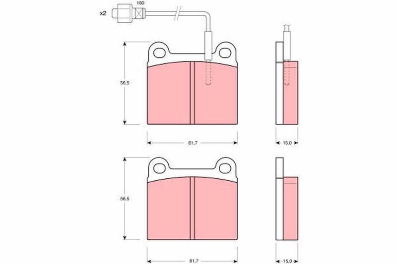 TRW GDB240 Brake Pad Set, disc brake