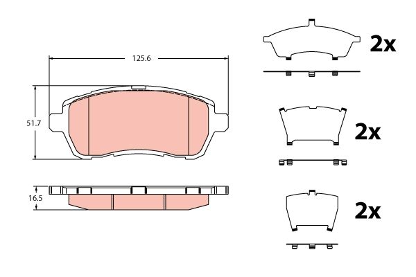 TRW GDB2404 Brake Pad Set, disc brake