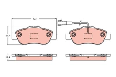 Brake Pad Set, disc brake TRW GDB2405
