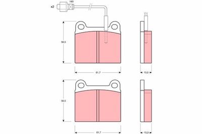Brake Pad Set, disc brake TRW GDB240