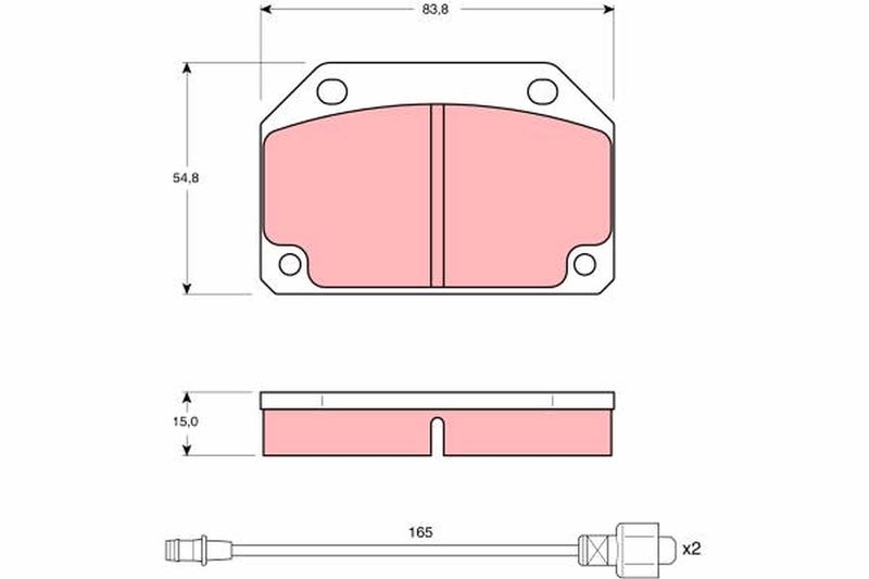 TRW GDB241 Brake Pad Set, disc brake
