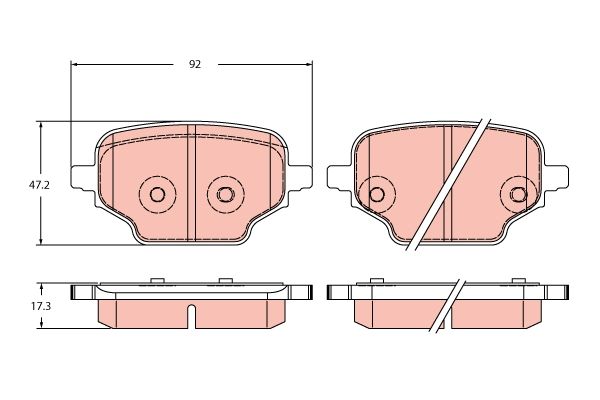 TRW GDB2410 Brake Pad Set, disc brake