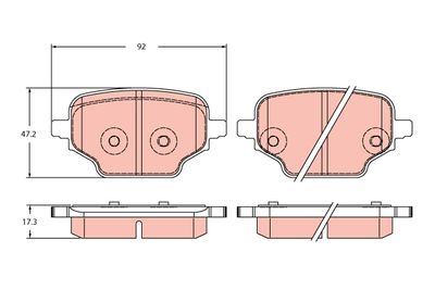 Brake Pad Set, disc brake TRW GDB2410