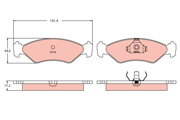TRW GDB2414 Brake Pad Set, disc brake