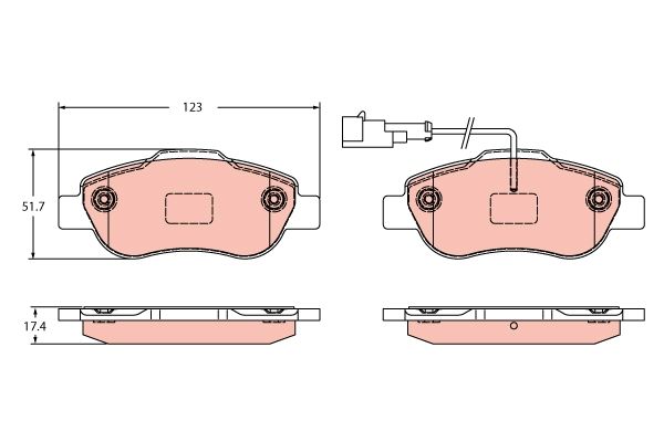TRW GDB2415 Brake Pad Set, disc brake